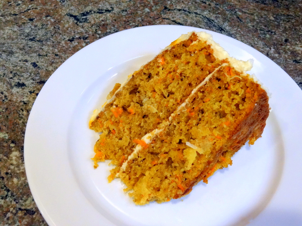 mango carrot cake slice