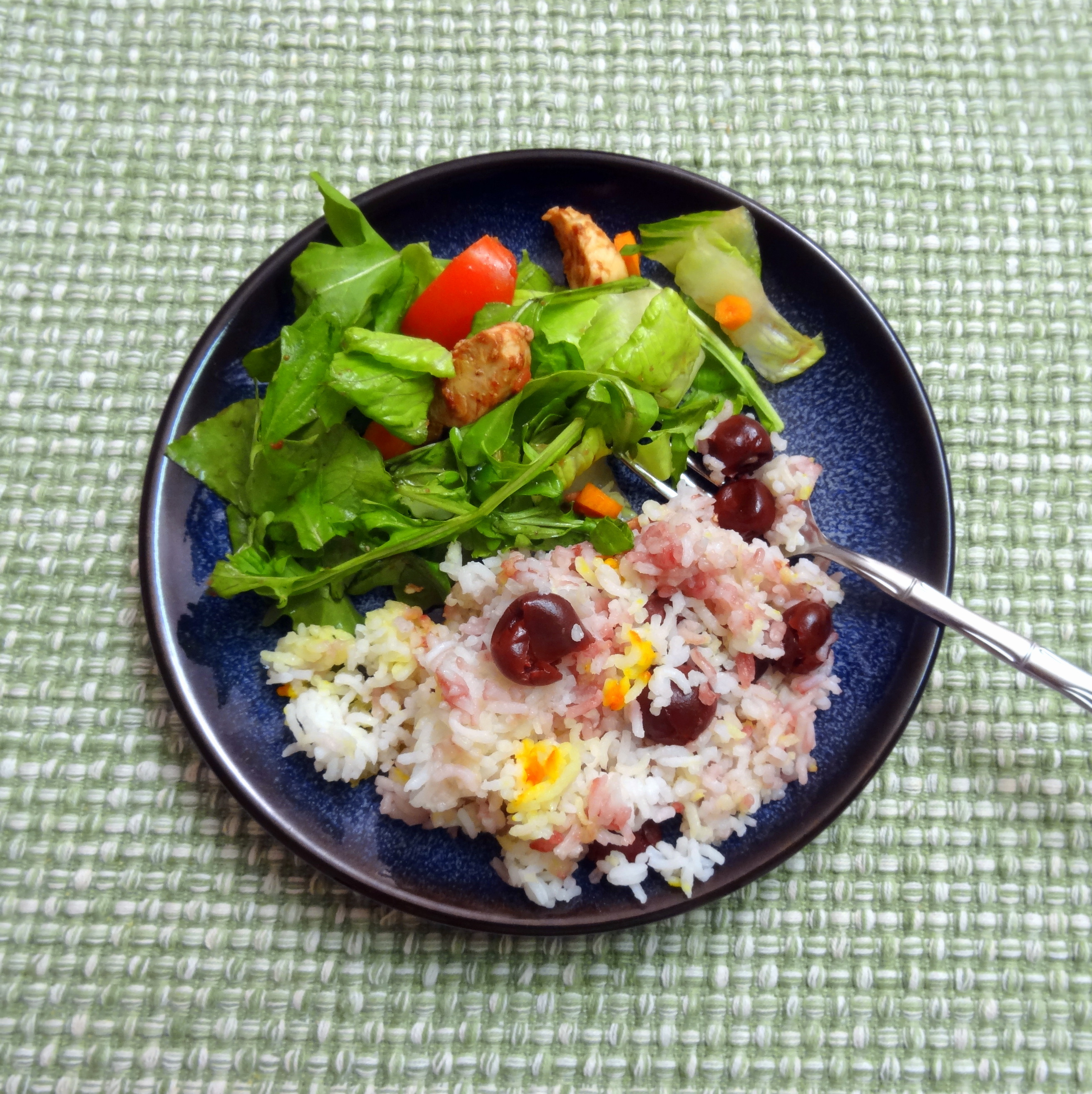 Persian saffron rice with sour cherries