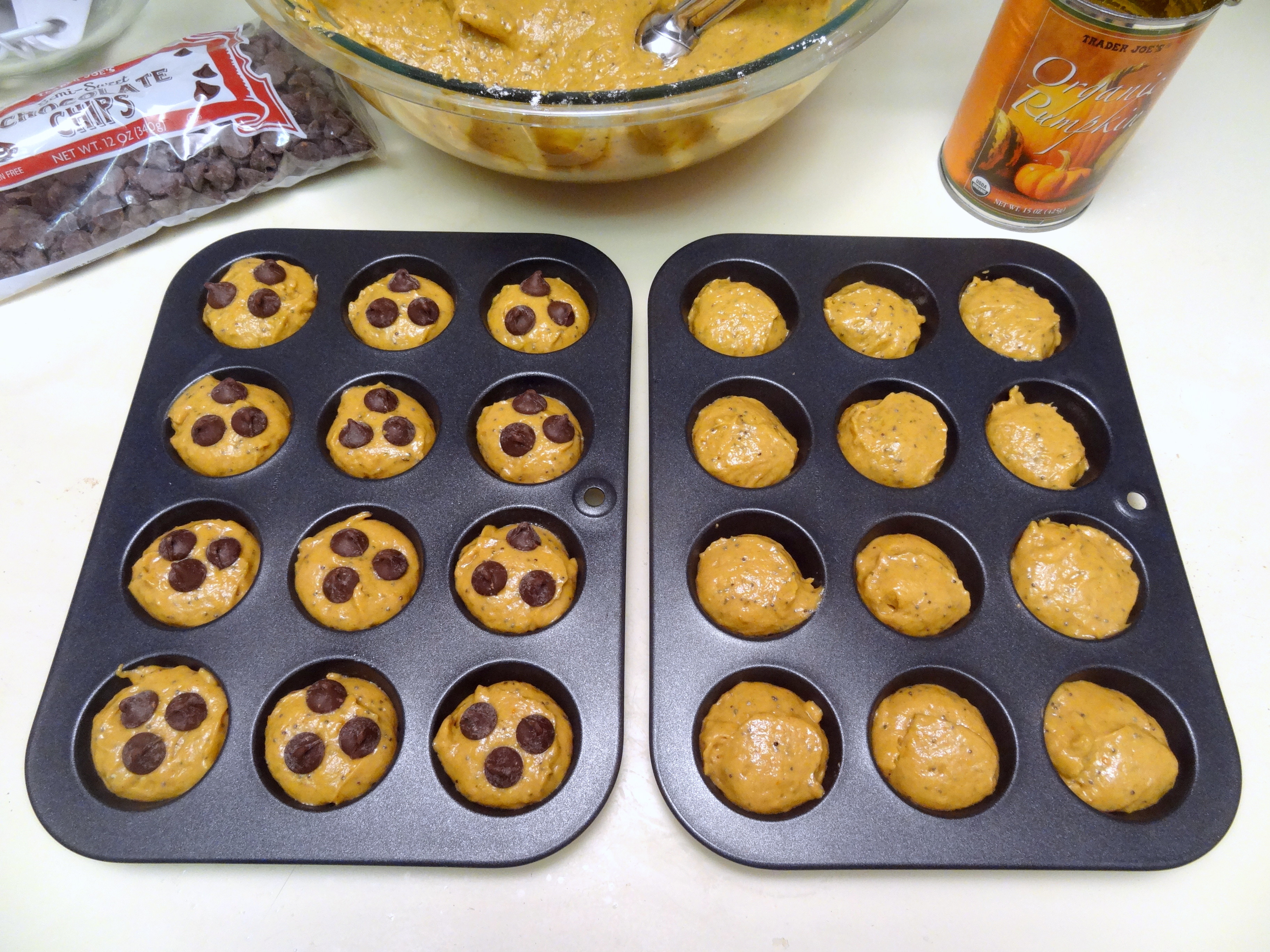 mini poppy seed chai pumpkin muffins