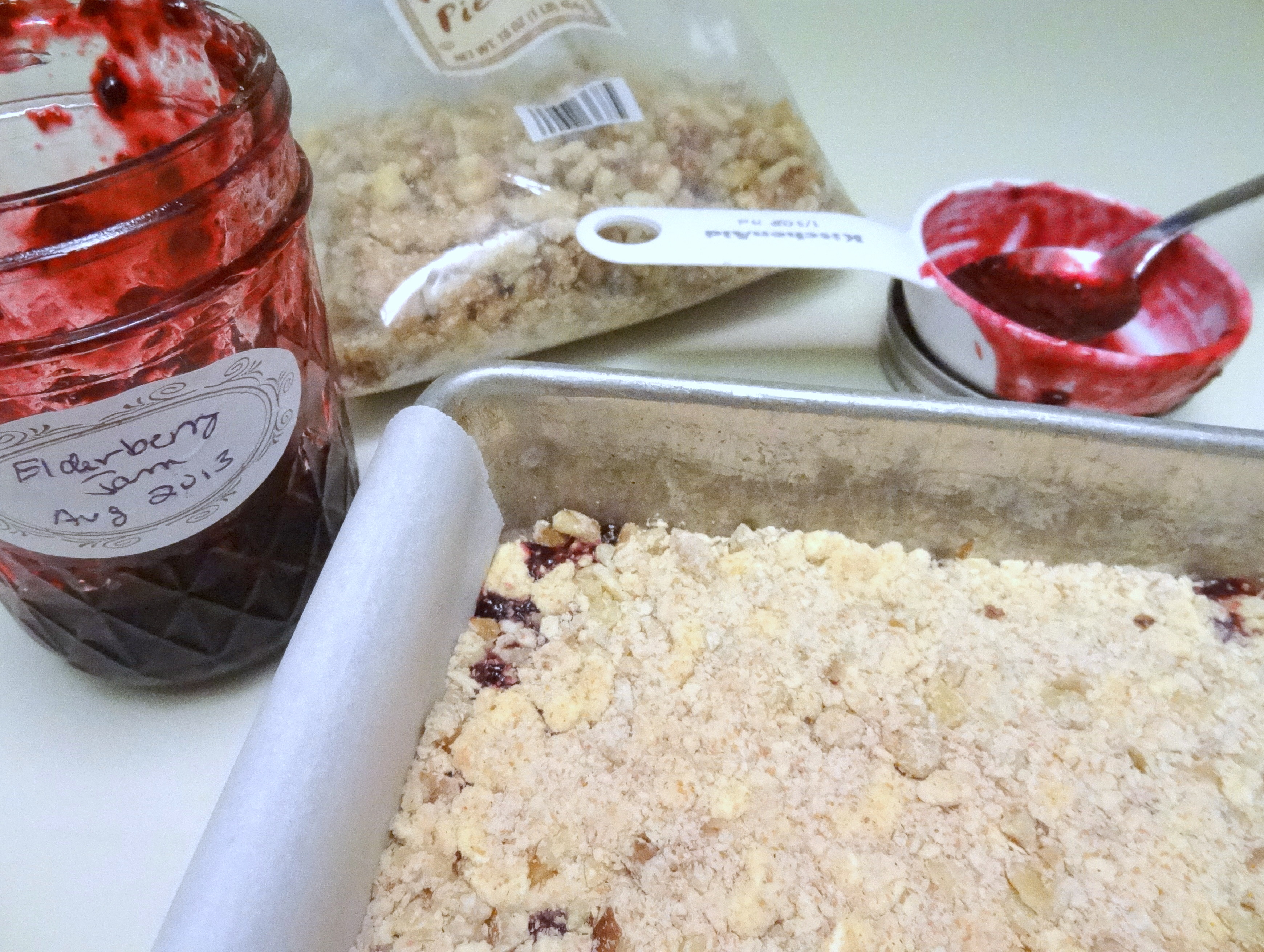 elderberry linzer bars