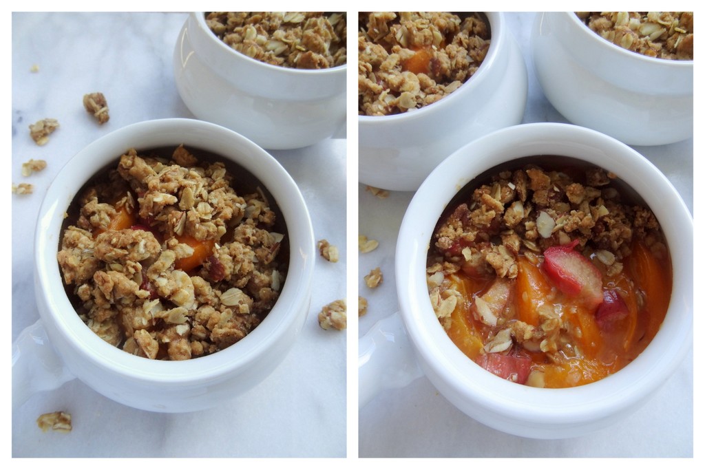 apricot rhubarb crumble