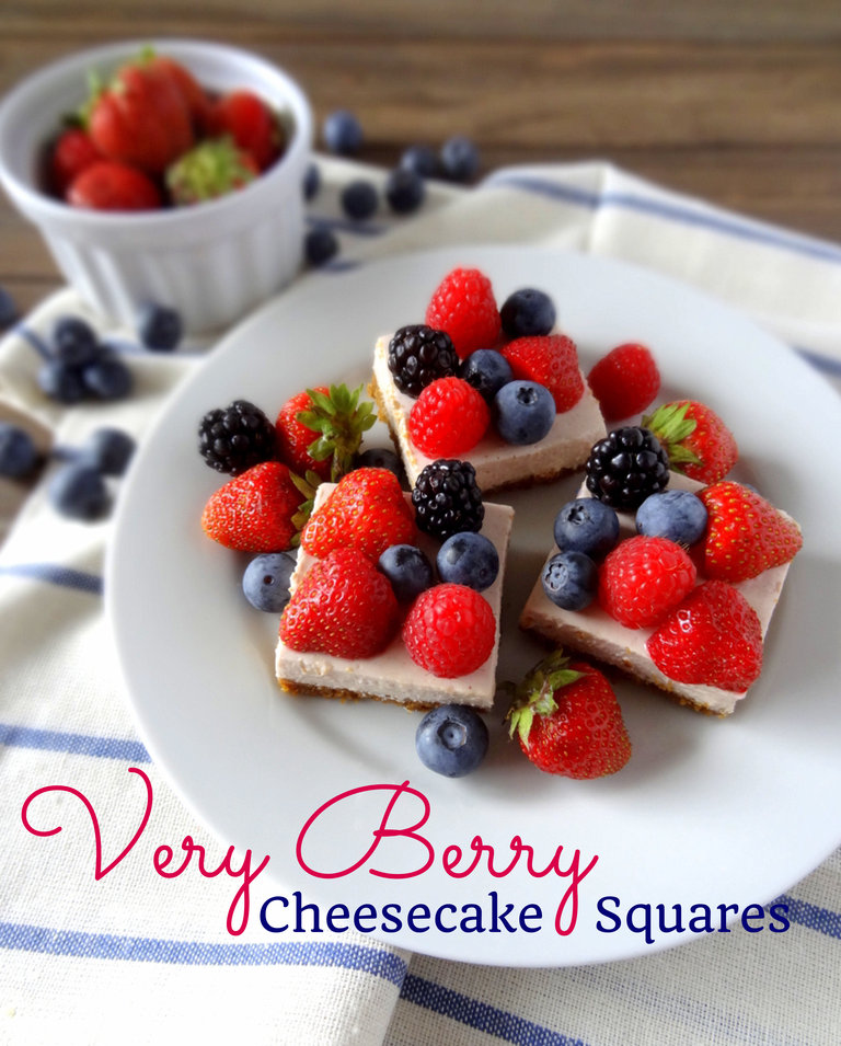 very berry cheesecake squares