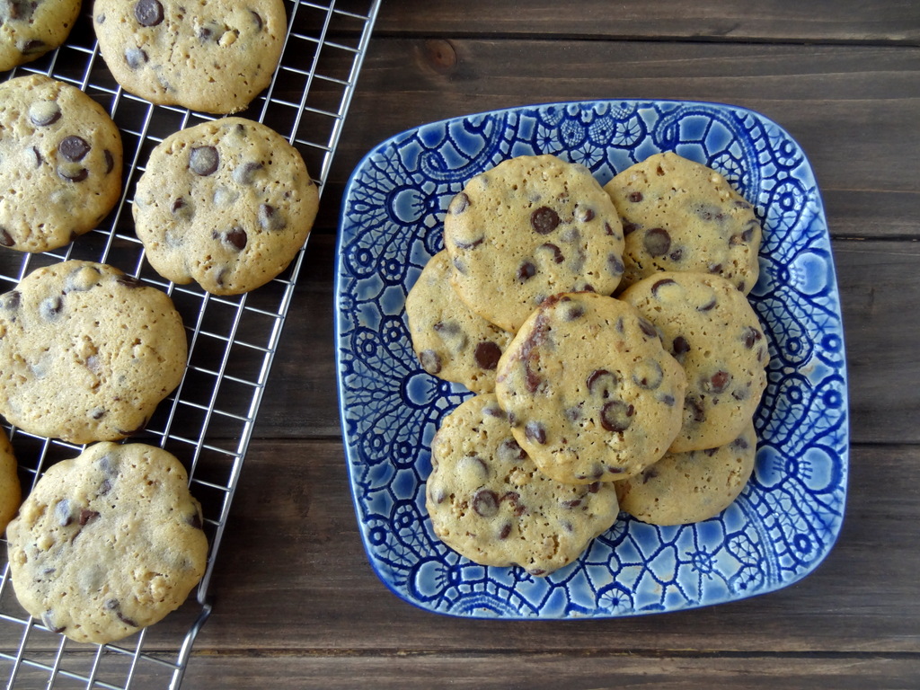 nutella rice krispies chocolate chip cookies