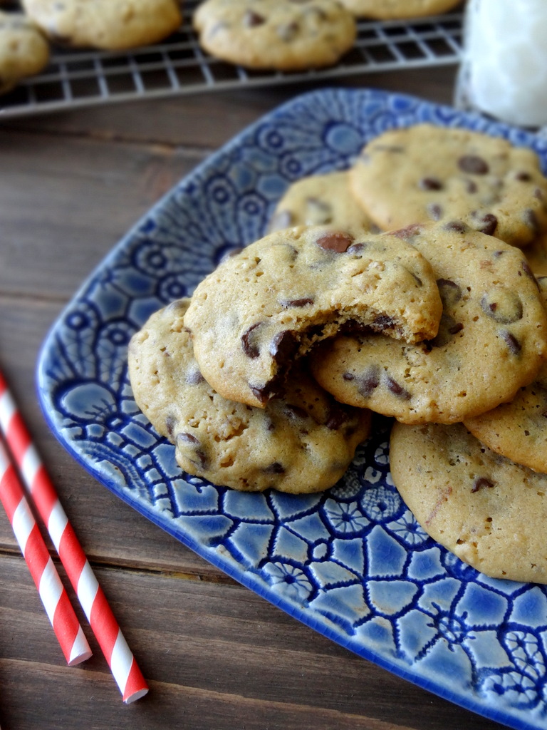 nutella rice krispies chocolate chip cookies