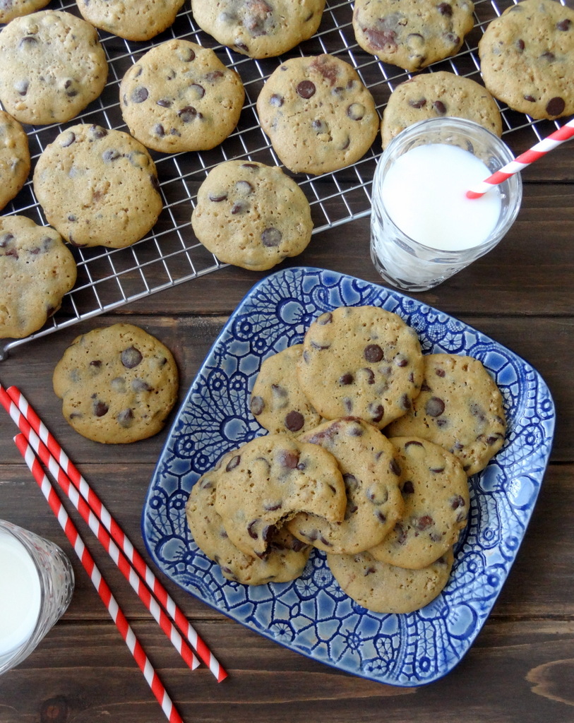 nutella rice krispies chocolate chip cookies