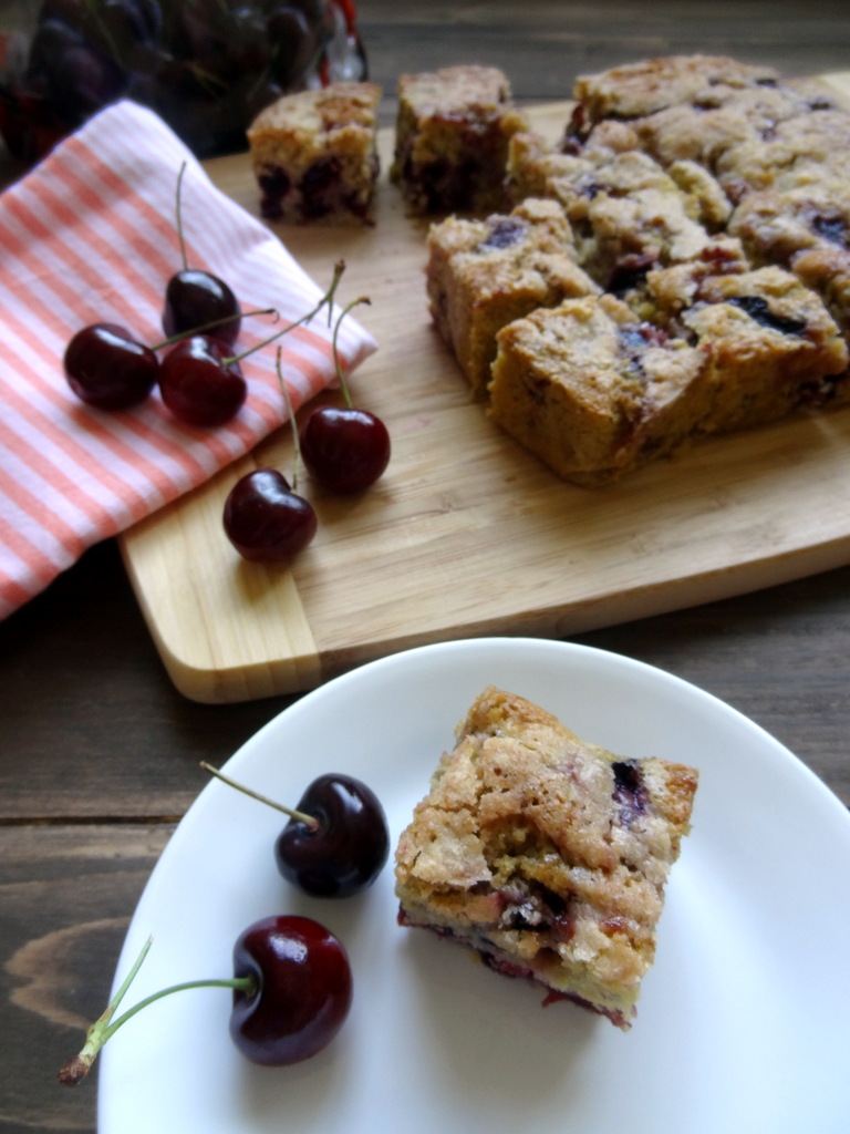 cherry cornmeal buckle