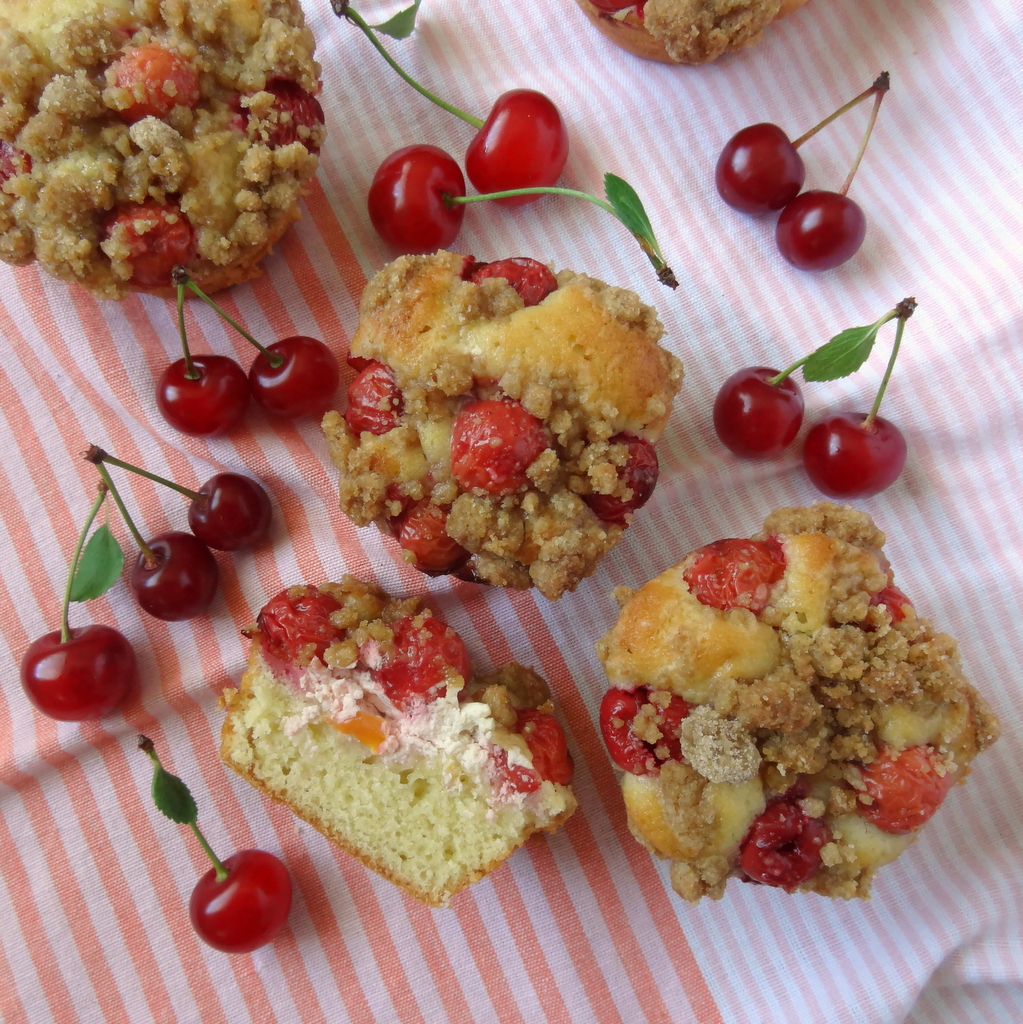 tart cherry cream cheese muffins