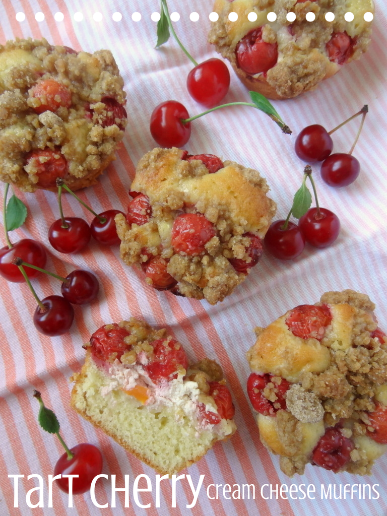 tart cherry cream cheese muffins