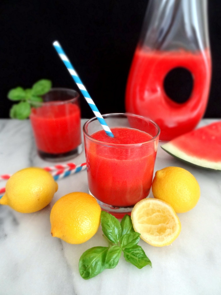 basil watermelon lemonade