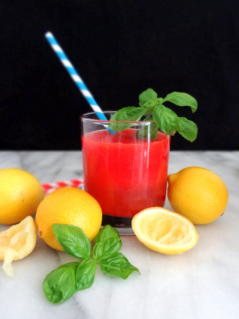 basil watermelon lemonade