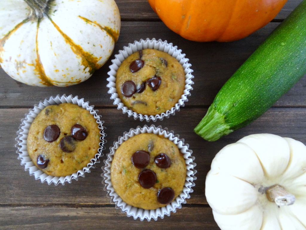 pumpkin zucchini muffins