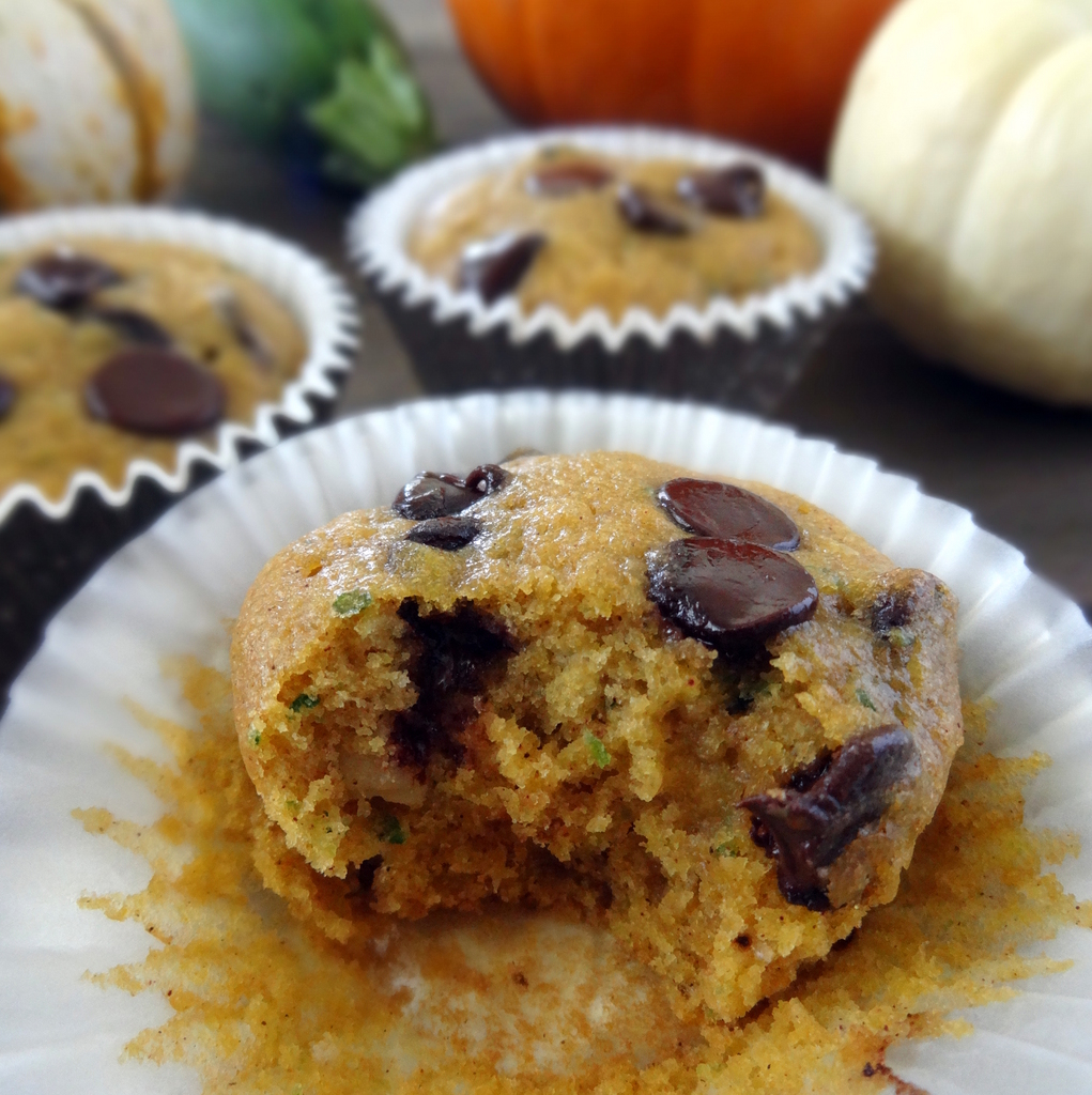 pumpkin zucchini muffins