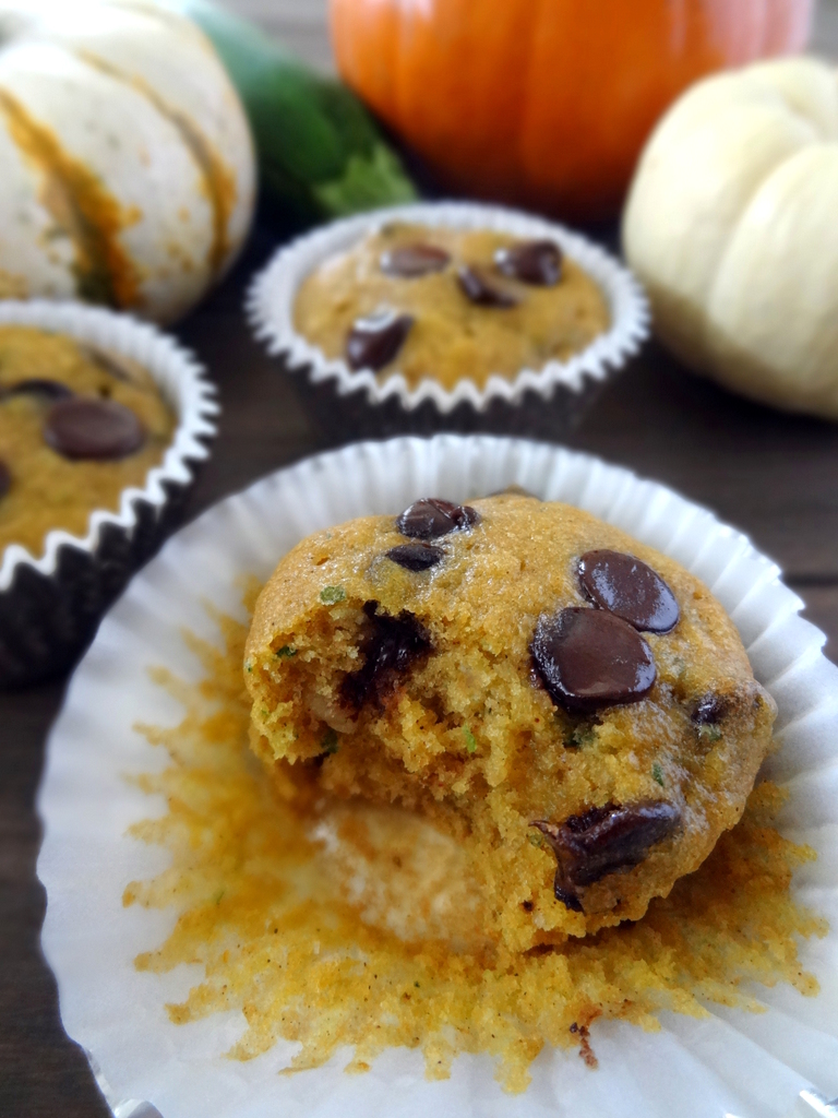 pumpkin zucchini muffins