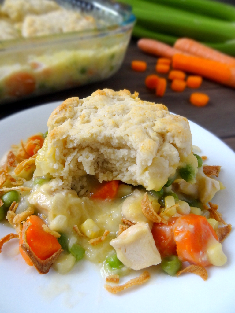 Chicken Pot Pie with Biscuits