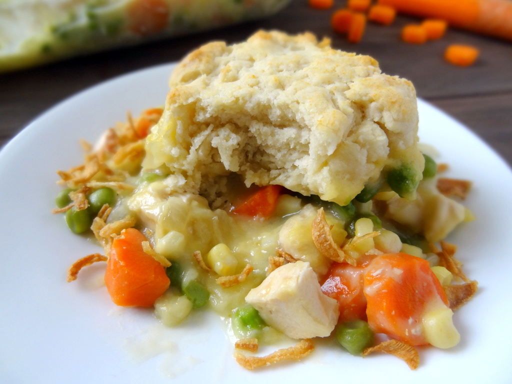 Chicken Pot Pie with Biscuits