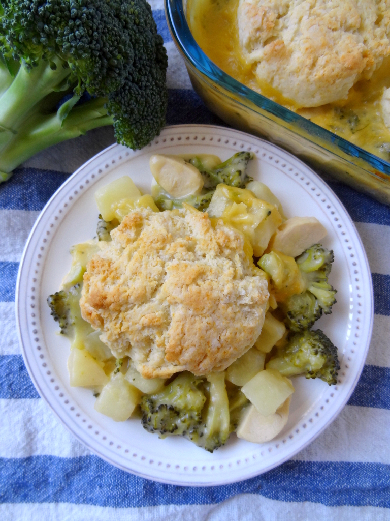 Broccoli cheddar potato bake