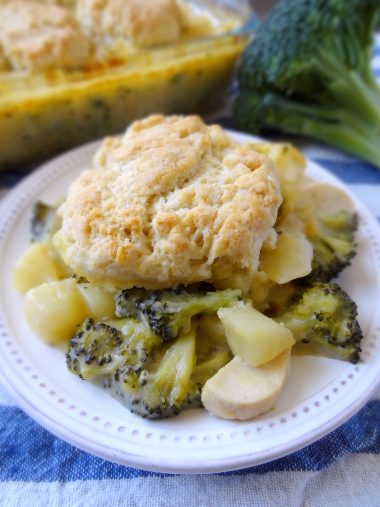 Broccoli cheddar potato bake